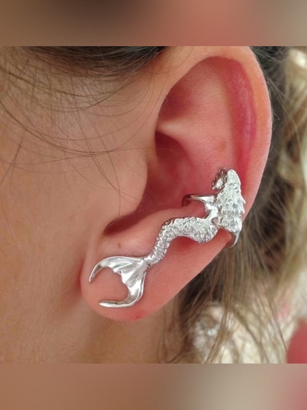 NEW! Unique Silver Mermaid Ear Cuff 🧜‍♀️